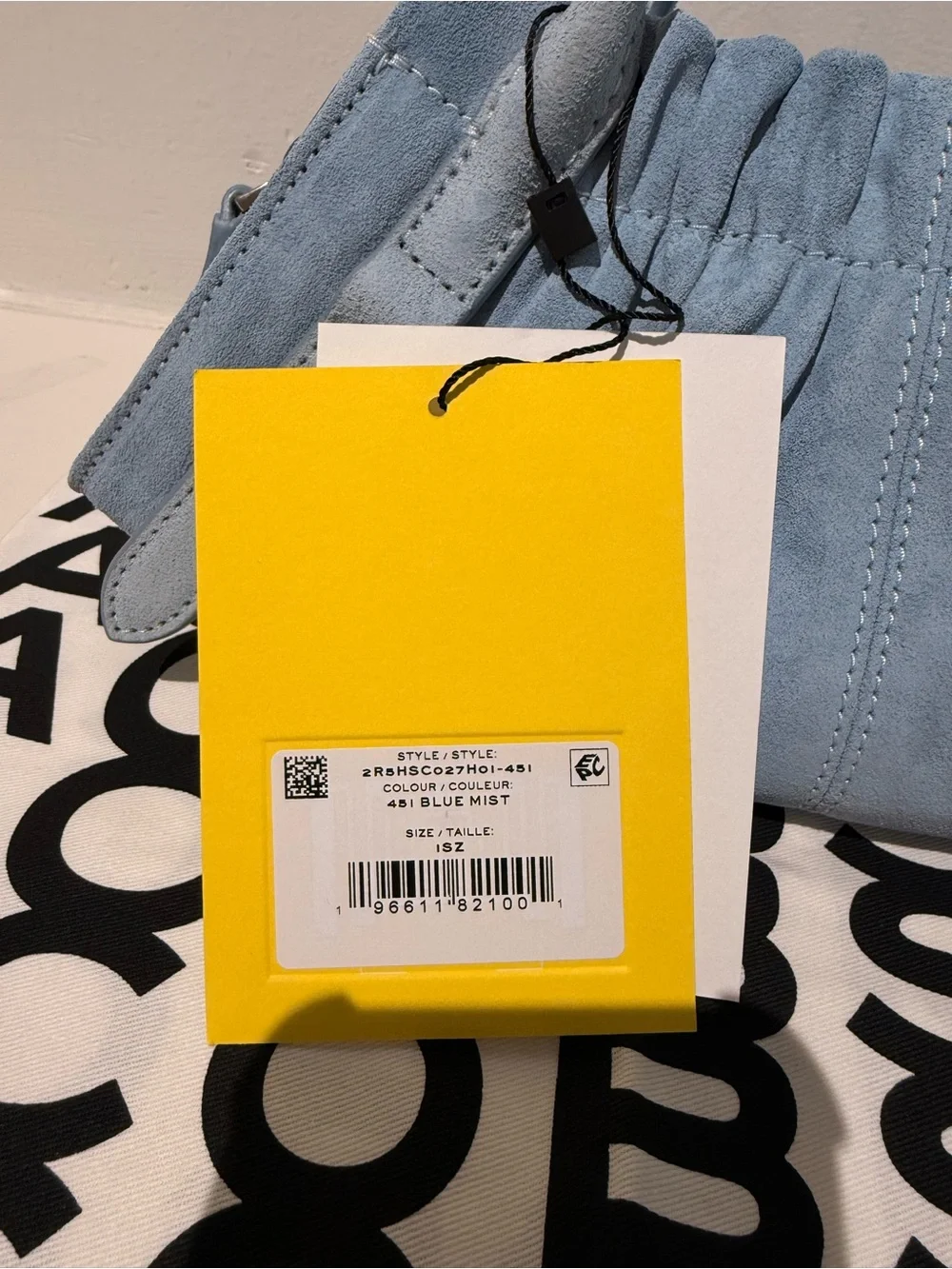 NWT Marc Jacobs THE SUEDE CRISTINA SMALL SATCHEL- blue mist